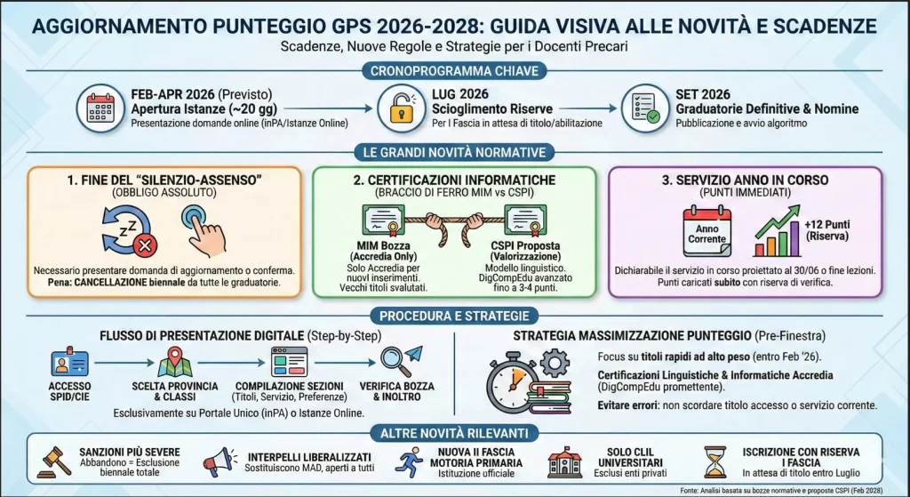 Aggiornamento Punteggio GPS 2026-2028: infografica riassuntiva