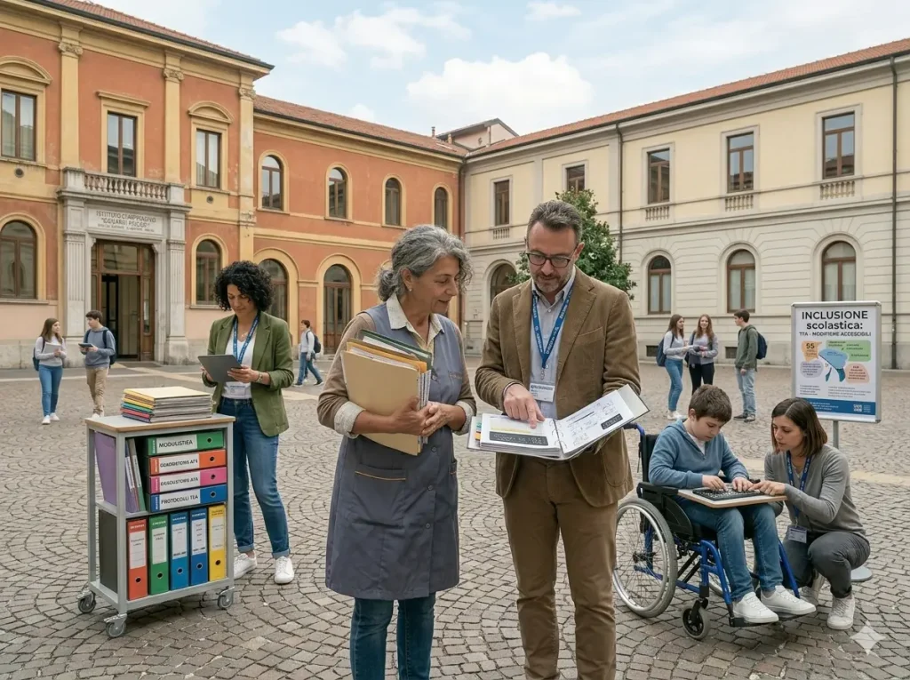 Supplenze ATA: personale scolastico in cortile