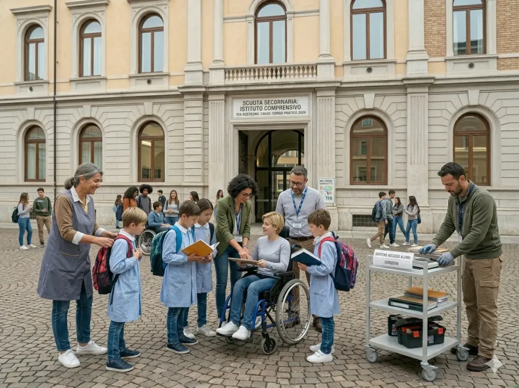 Differenza tra Collaboratore Scolastico e Operatore Scolastico: alunni, docenti, CS e OS davanti ad una scuola