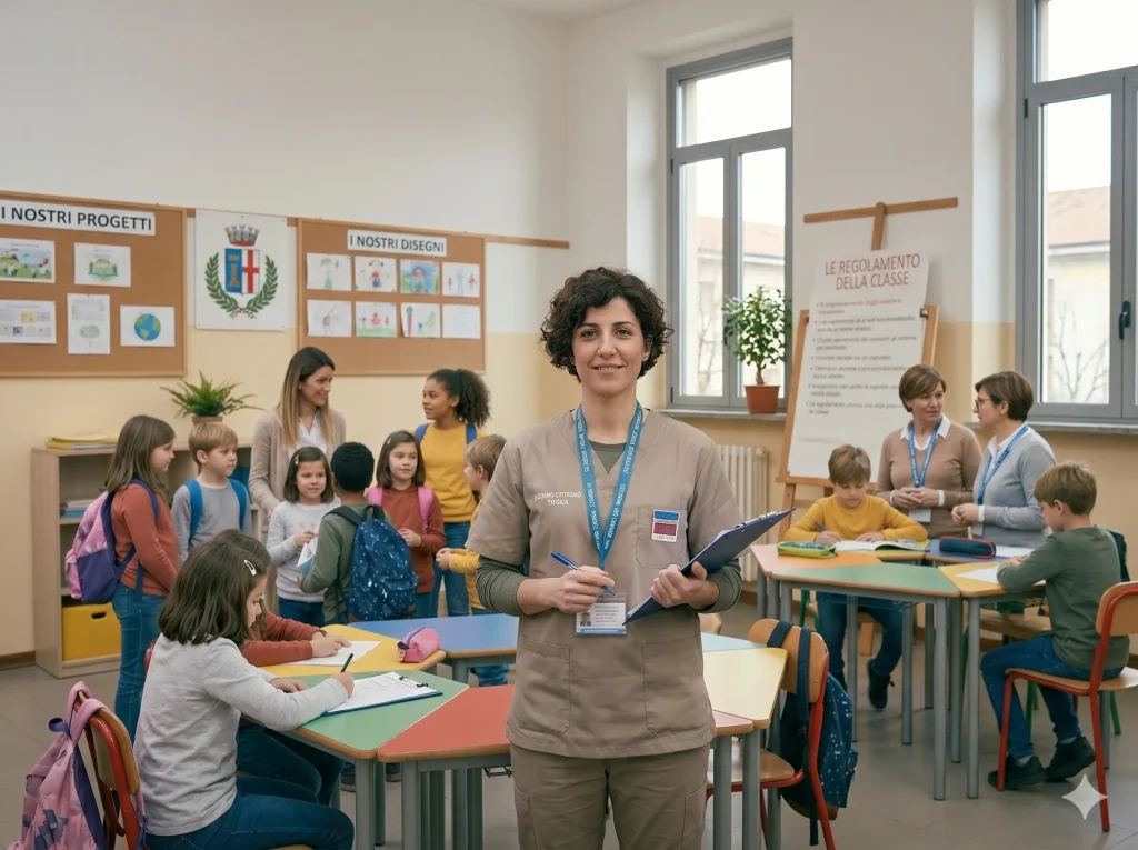 ASACOM punteggio ATA 2027: ASACOM in classe con alcuni alunni