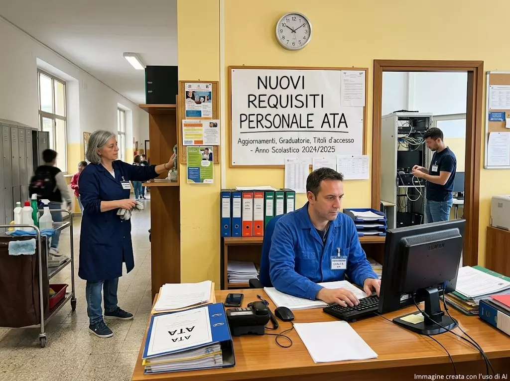 Il CCNL Istruzione e Ricerca 2019-2021, firmato il 18 gennaio 2024 e in vigore dal 1° maggio 2024, resta la base dei nuovi requisiti Personale ATA