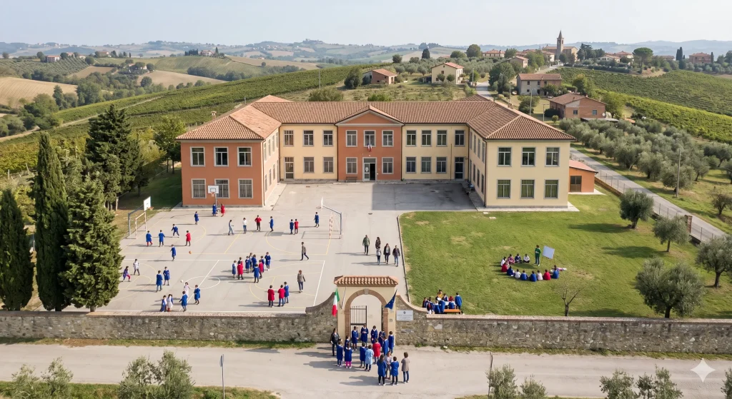 Operatore scolastico: scuola vista dall'alto