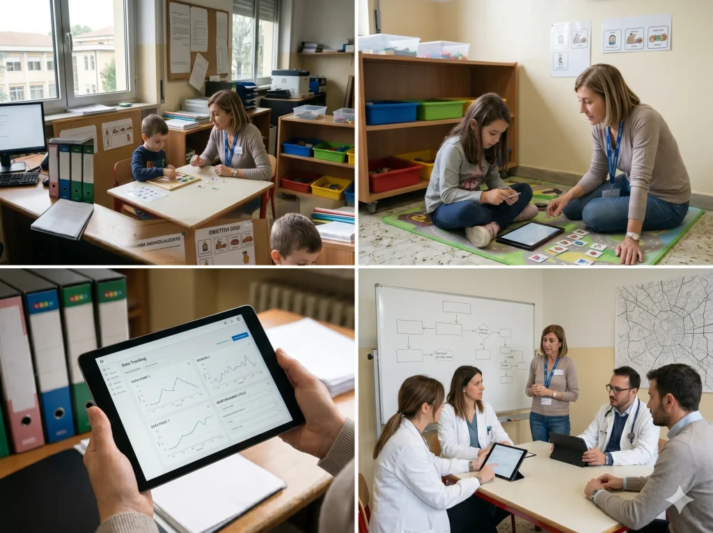 Tecnico ABA: 4 diversi momenti del lavoro di un ABA