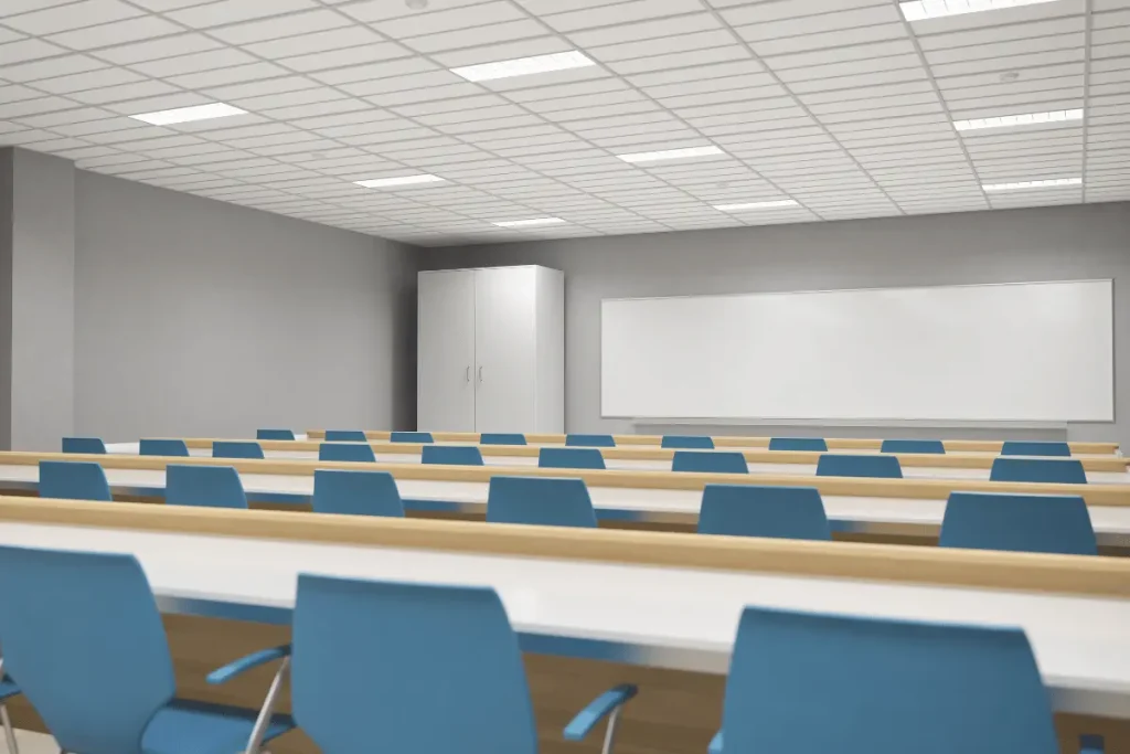 aula universitaria vuota