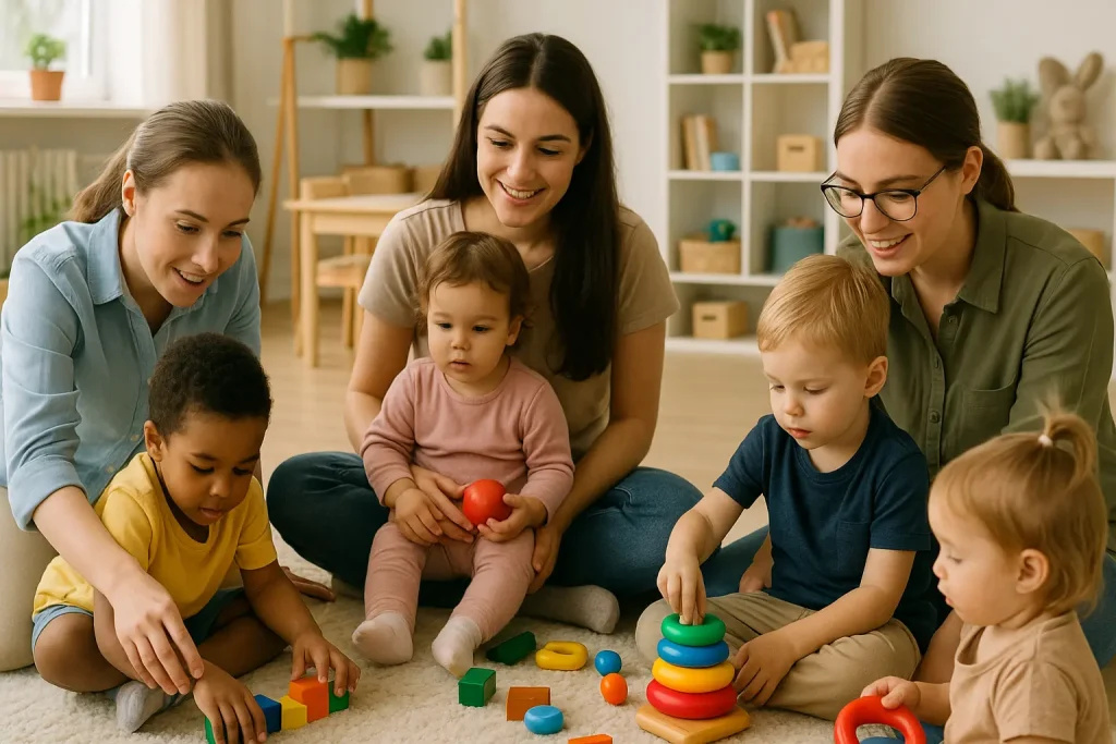 Assistenti dell’Infanzia assistono bambini