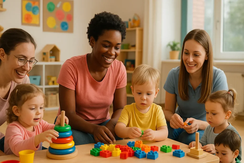 Operatrici OSI assistono bambini