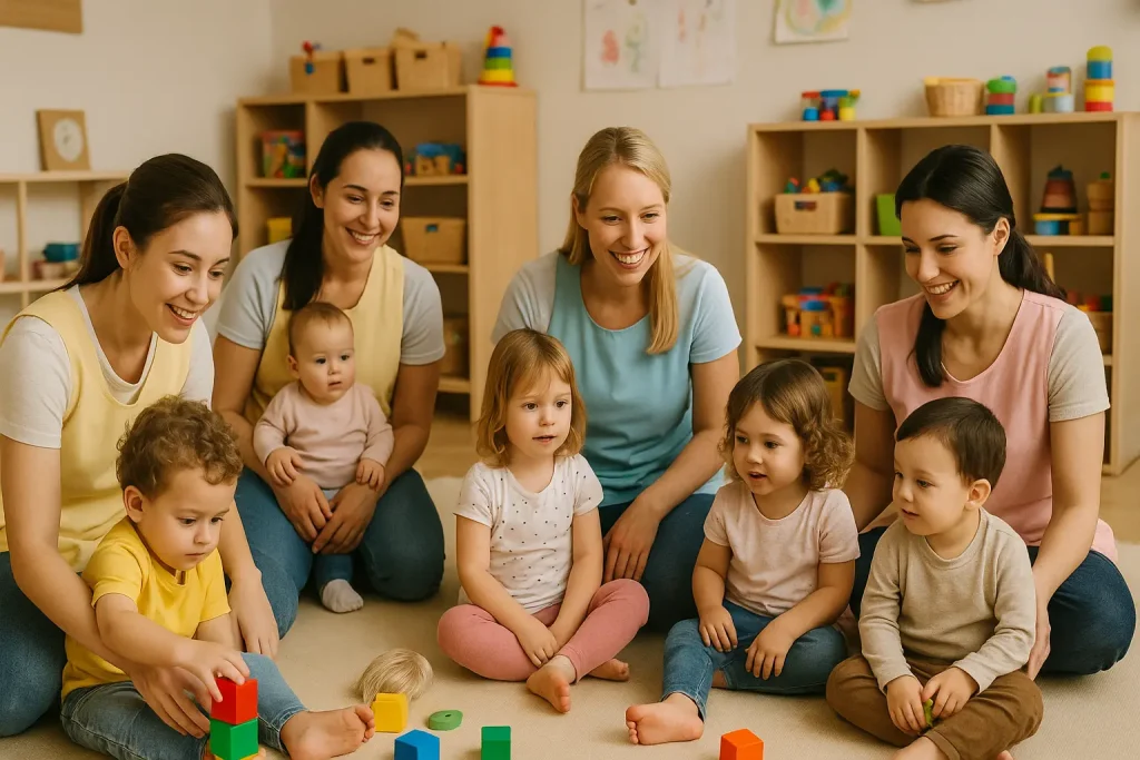 Operatrici OSI assistono bambini