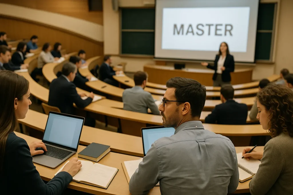 aula universitaria durante un Master