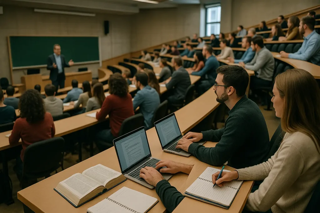 aula universitaria durante un Master