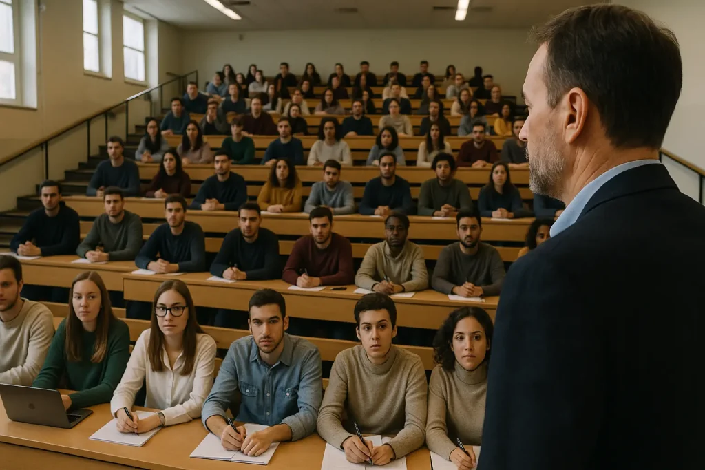 aula universitaria durante un Master