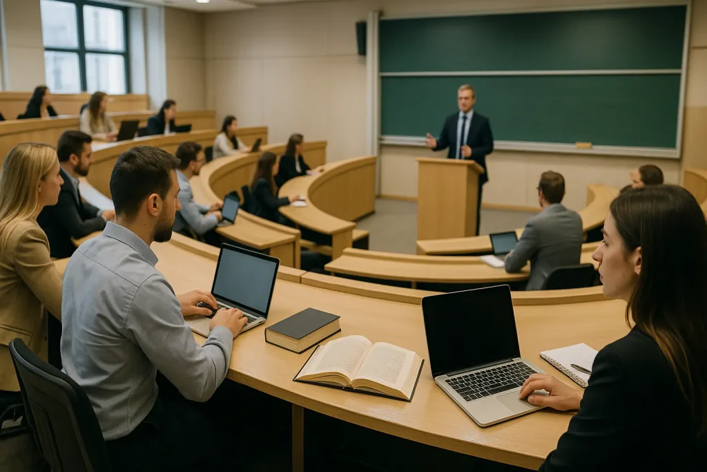 aula universitaria durante un Master