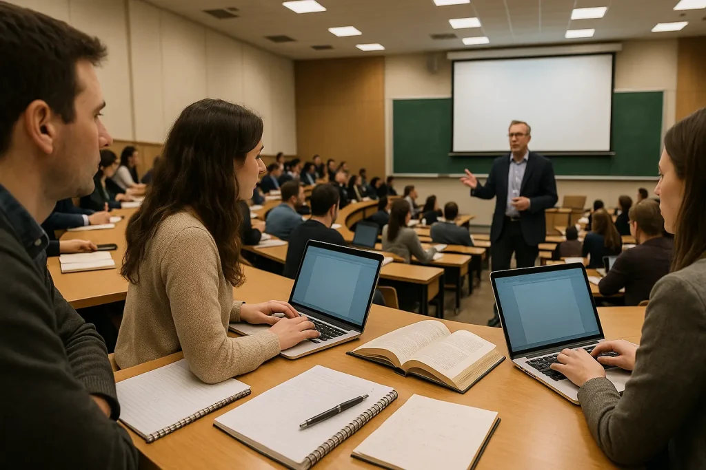 aula universitaria durante un Master