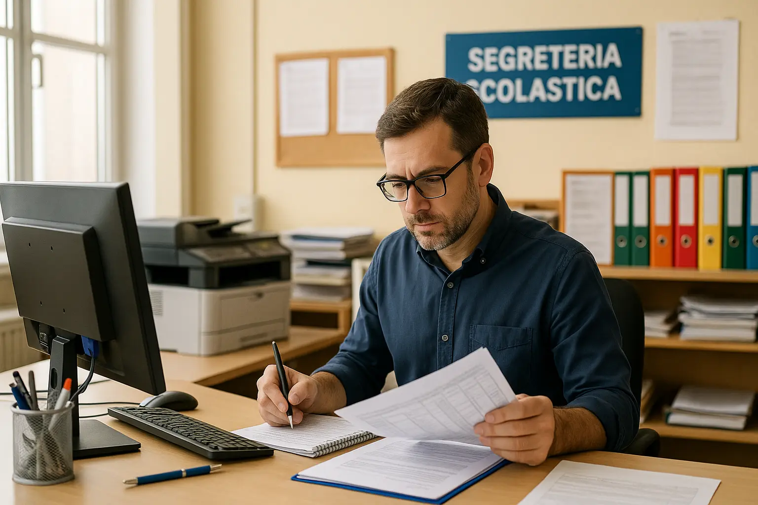 Segretario Coordinatore Amministrativo al lavoro