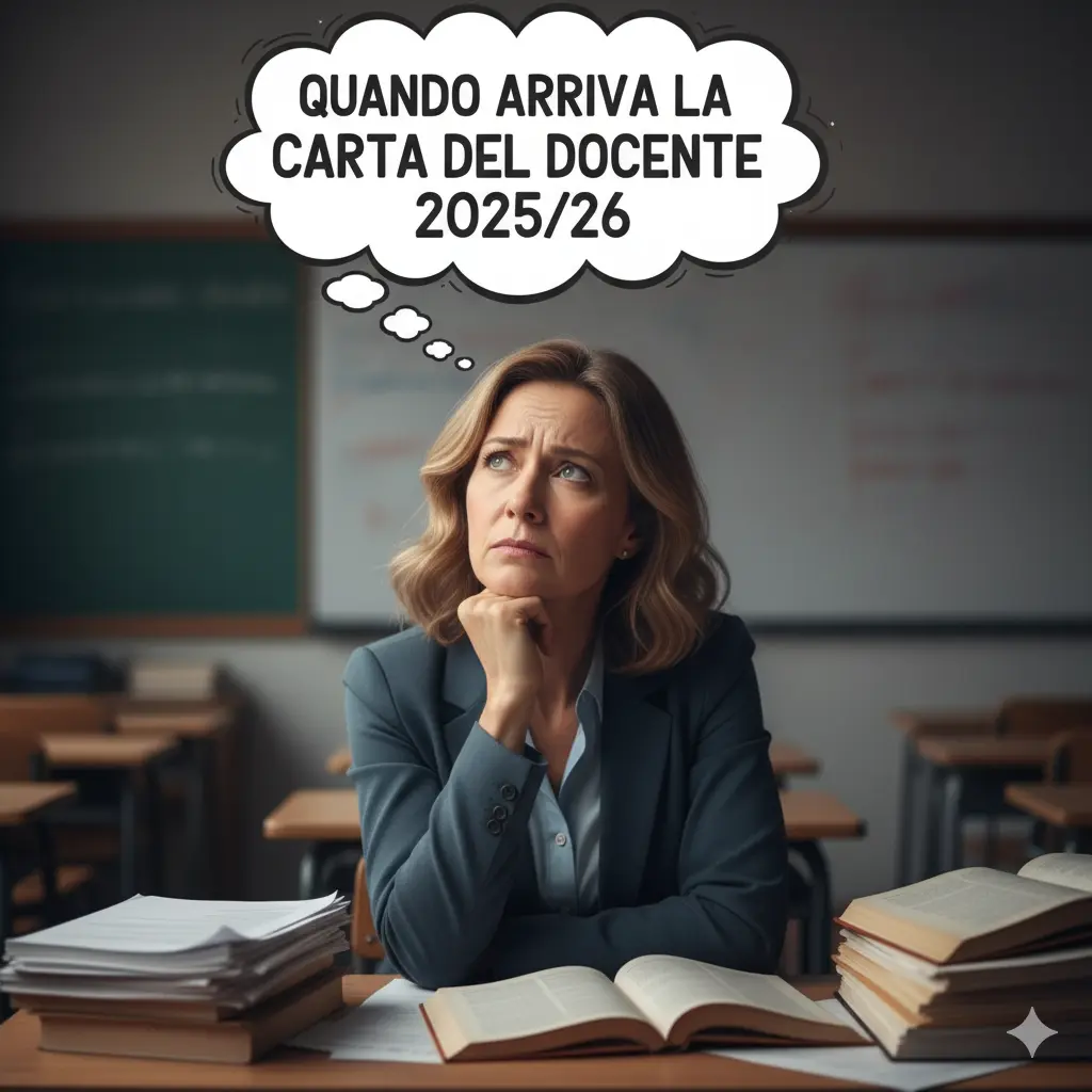 Docente che si chiede quando arriva la Carta del Docente 2025/26