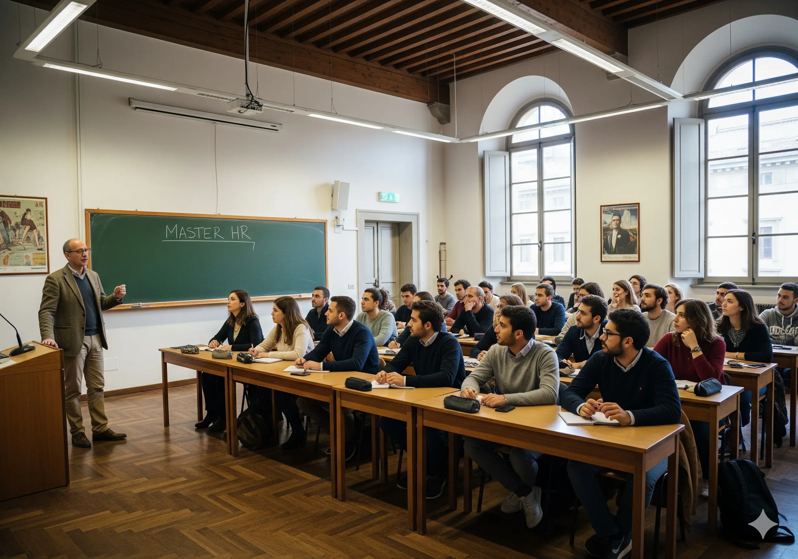 aula universitaria durante un Master HR