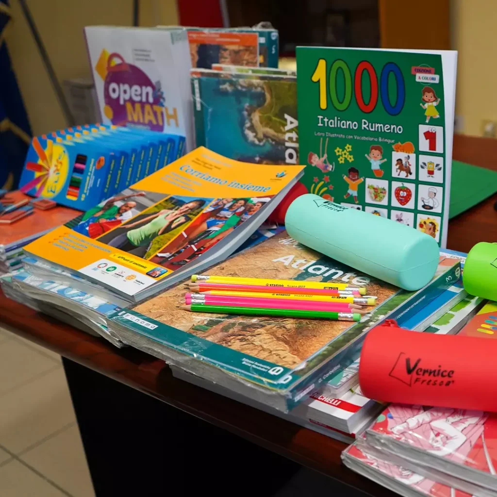 il materiale donato da Scuola Moscati