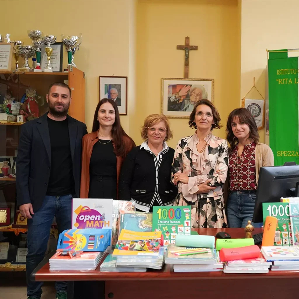 Foto di gruppo: Marini, Vitale, Marino, Pantusa e Tutolo