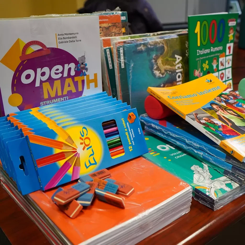 il materiale donato dalla Scuola Moscati