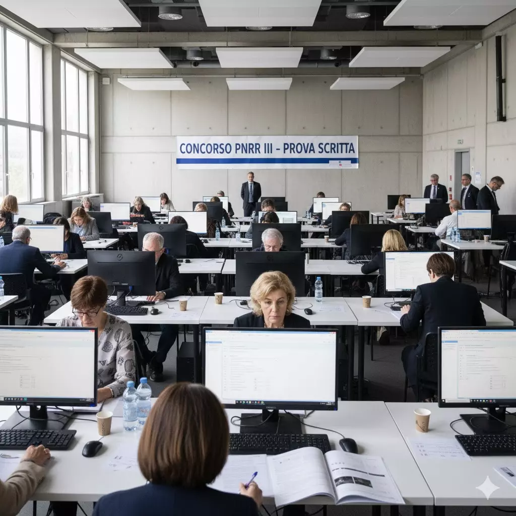 Prova scritta concorso docenti PNRR3: docenti che svolgono la prova