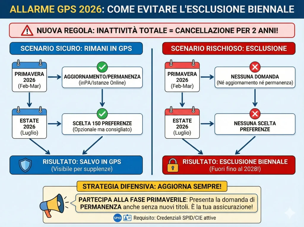 Esclusione Biennale GPS: infografica riassuntiva