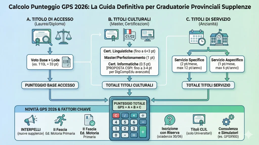 Calcolo Punteggio GPS: infografica riassuntiva