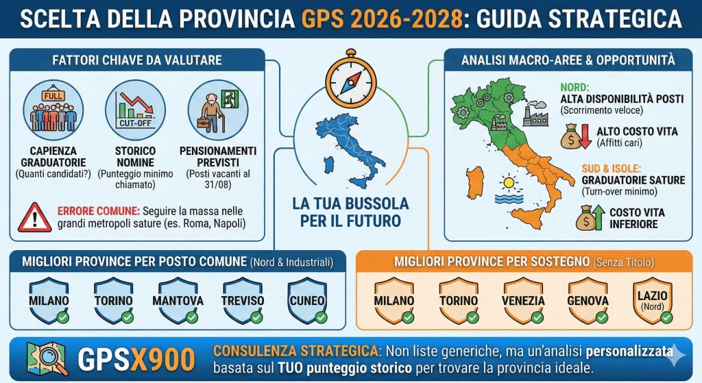 Migliori Province per GPS 2026-2028: infografica riassuntiva
