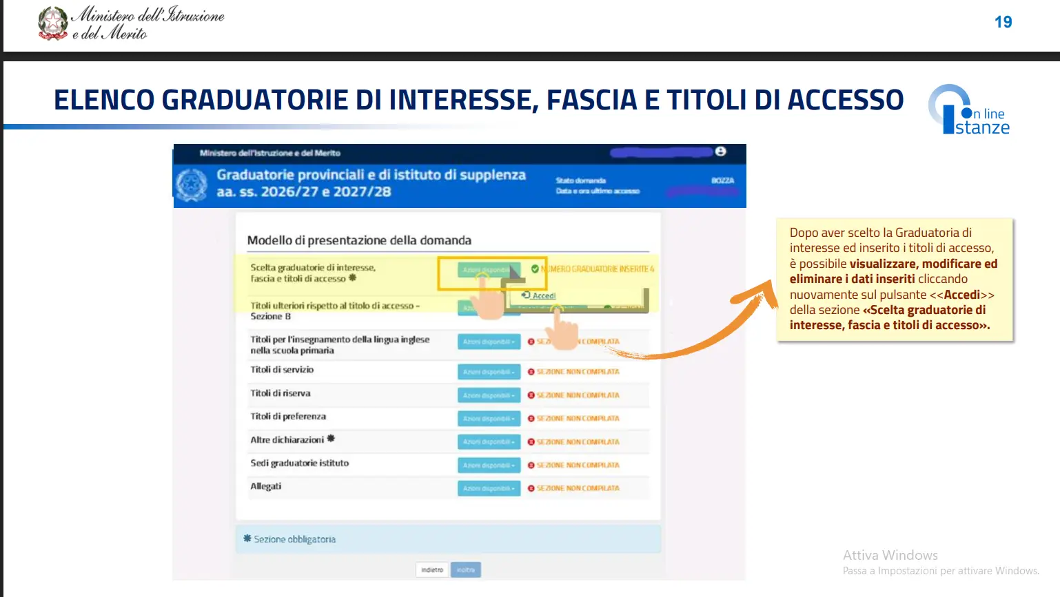 Scelta Graduatorie di interesse