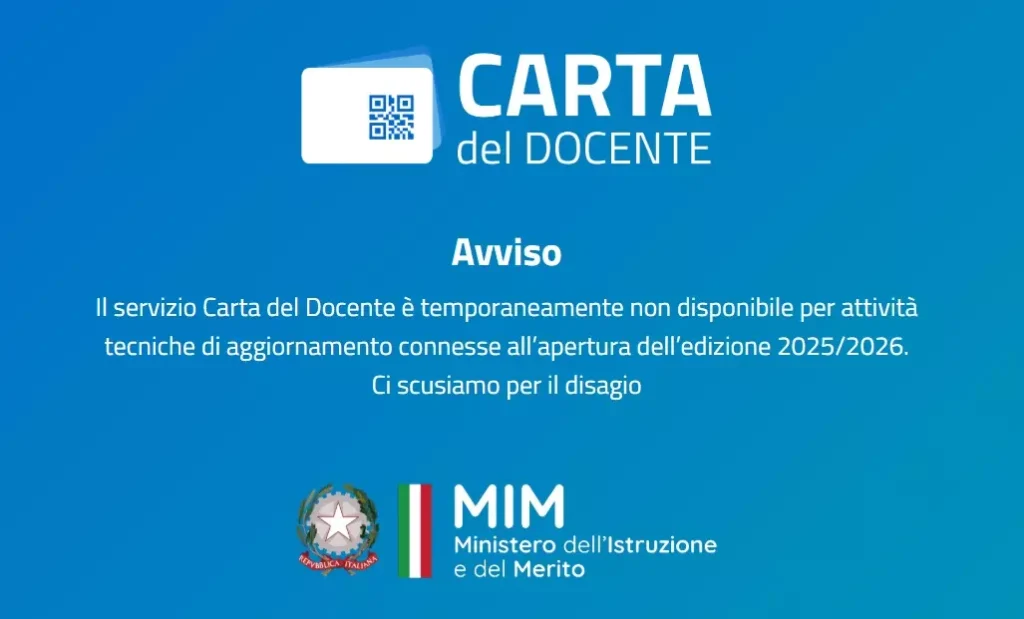Carta docente dal 9 marzo 2026: la piattaforma del MIM