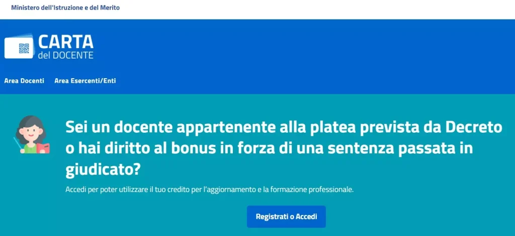 Carta docente dal 9 marzo 2026: la pagina del MIM