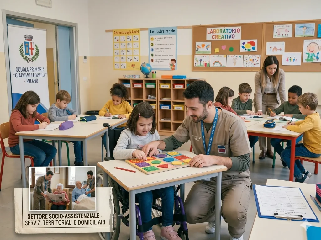 Differenza tra OSA e OSS: OSA al lavoro in una classe