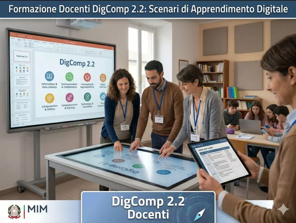 Docenti alle prese con strumenti informatici e il DigComp 2.2