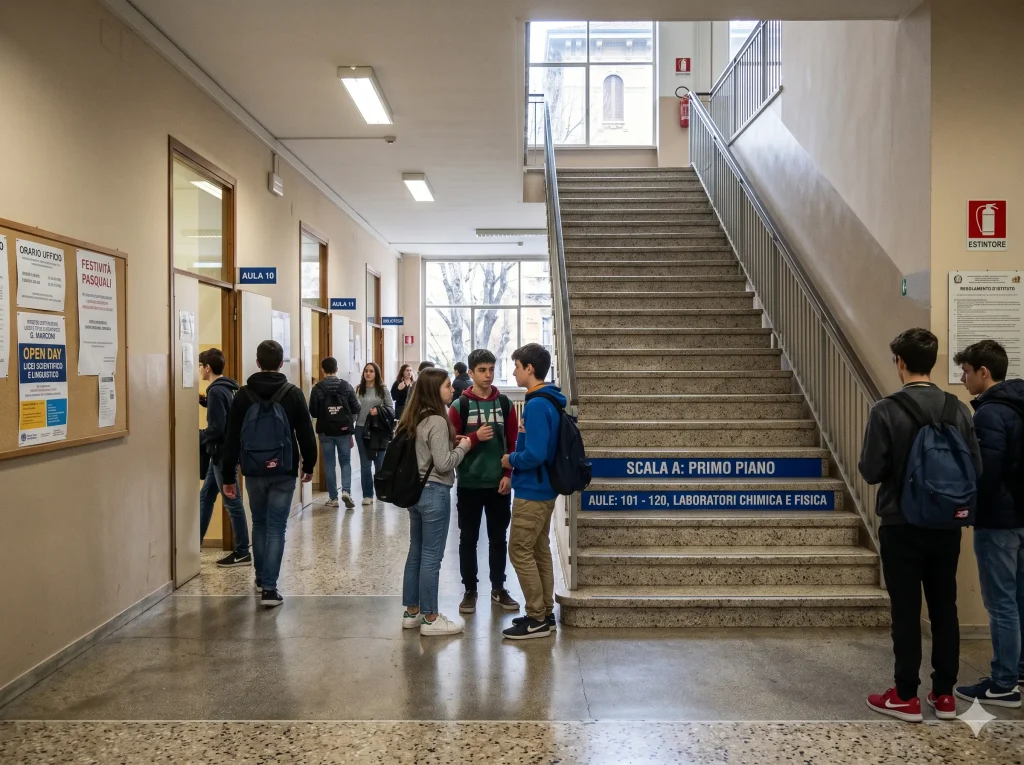 Elenchi regionali 2026: corridoio di una scuola