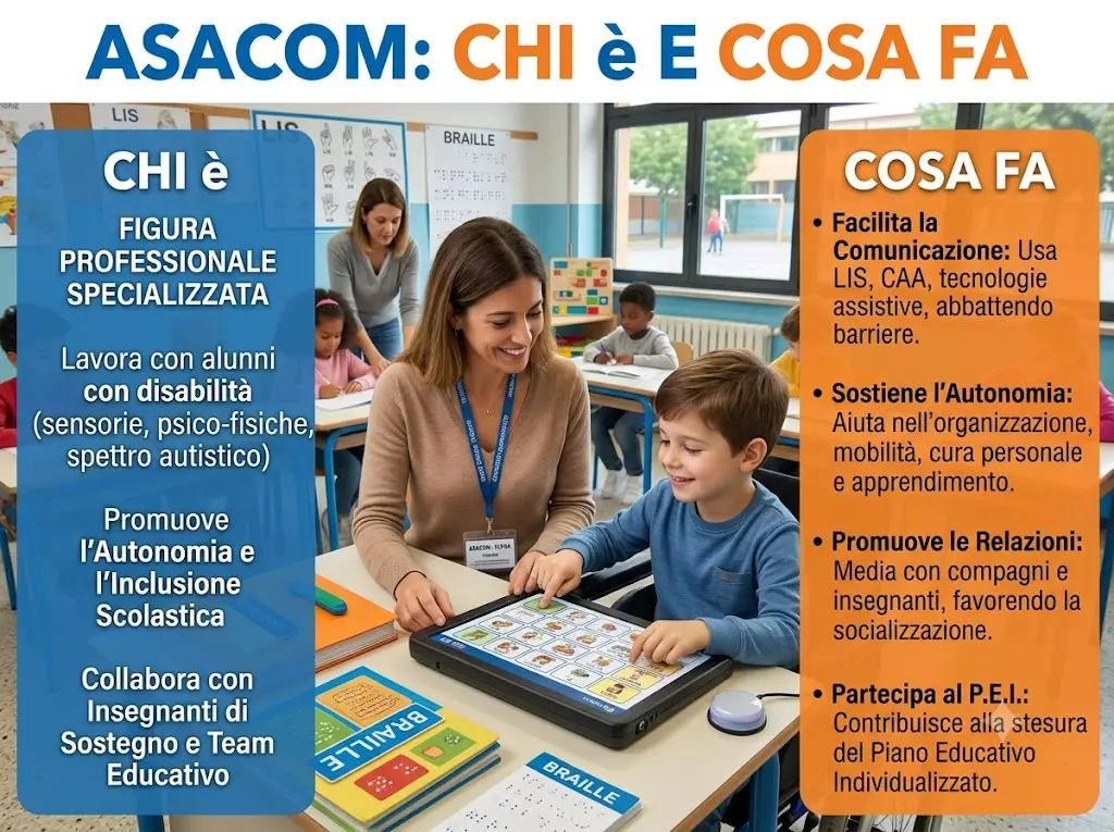 Chi è l'ASACOM, cosa fa e quanto guadagna. Scopri come ottenere +1 punto nelle Graduatorie ATA 2027 con il Corso riconosciuto MIM.