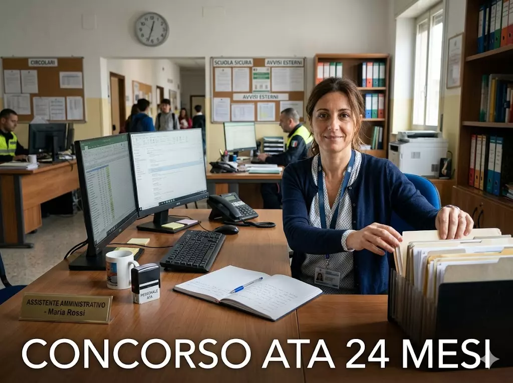 Il Concorso 24 mesi ATA per Assistente Amministrativo è la procedura selettiva per titoli che consente di entrare nelle graduatorie provinciali permanenti di prima fascia del personale ATA