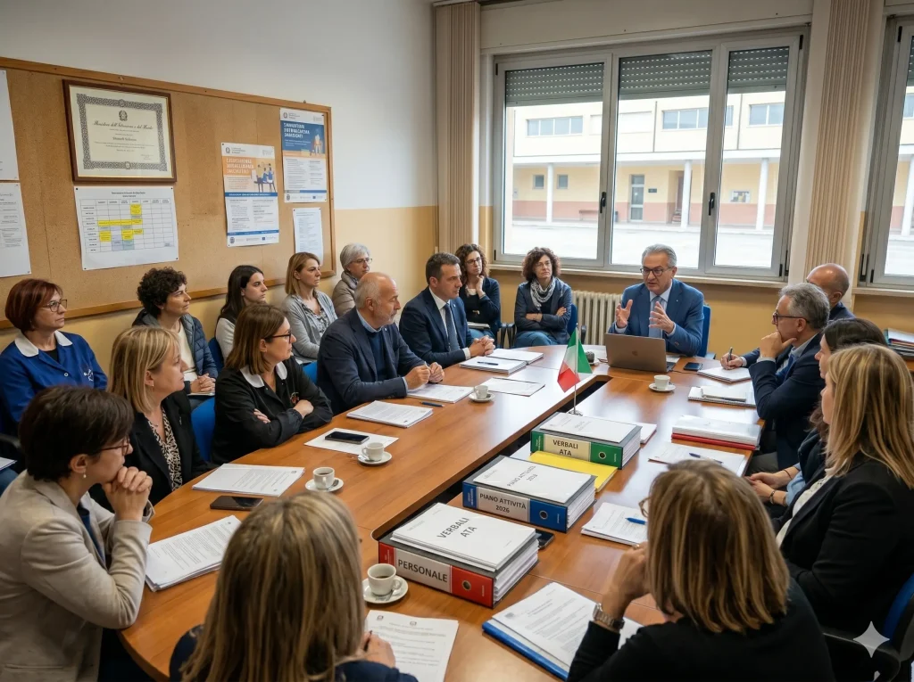 DSGA durante una riunione con il Personale ATA