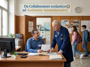 Da collaboratore scolastico ad assistente amministrativo