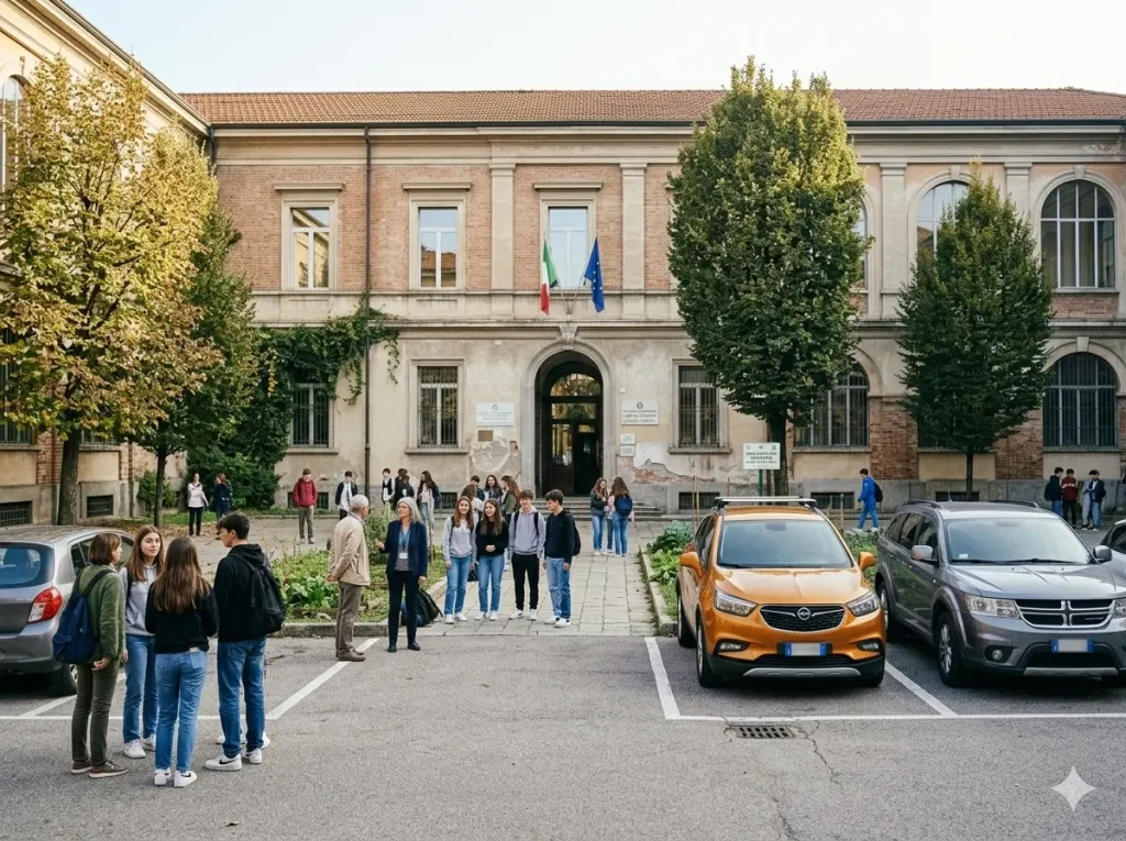 Profili graduatorie ATA: studenti, personale scolastico e docenti davanti ad una scuola