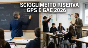 Scioglimento riserva GPS e GAE 2026