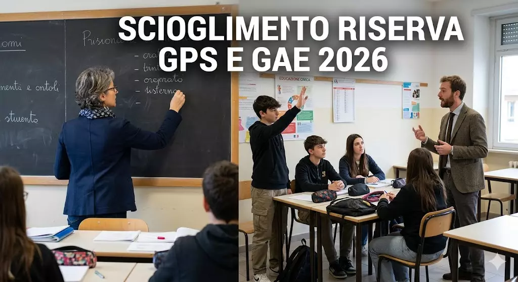 Scioglimento riserva GPS e GAE 2026