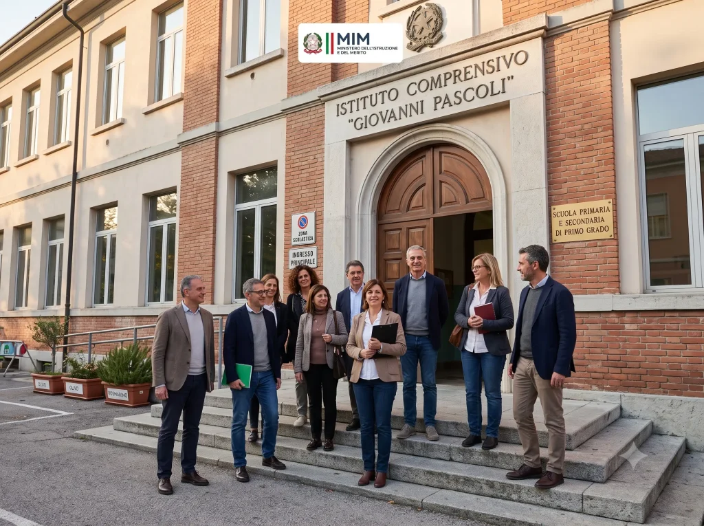 Immissioni in ruolo docenti 2026/27: docventi davanti ad una scuola