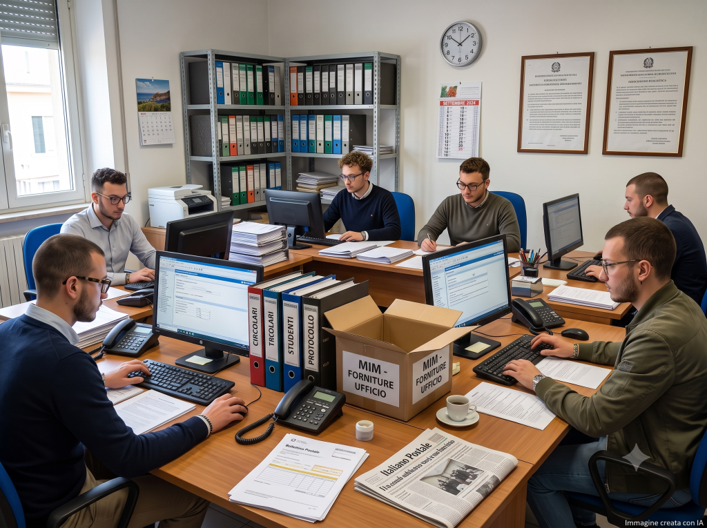 Immissioni in ruolo ATA 2026/2027: assistenti amministrativi a lavoro in segreteria