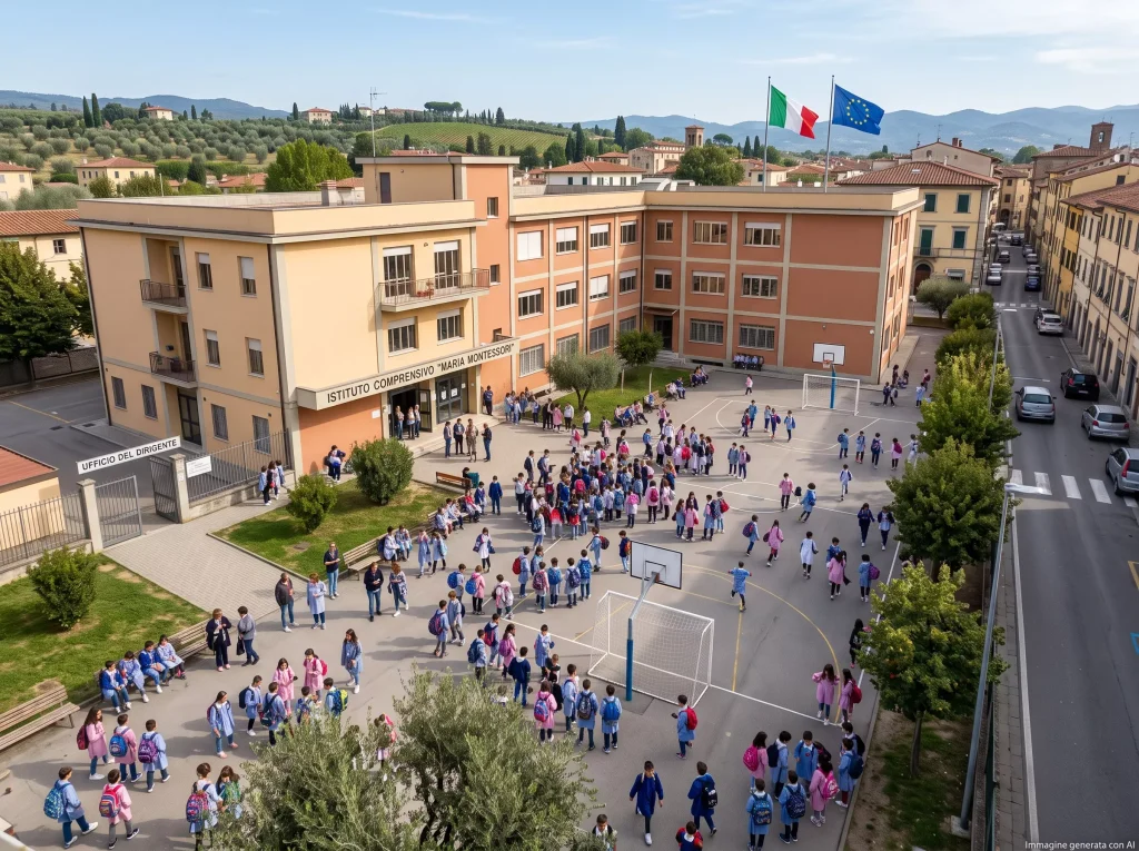 Le 4 Aree del Personale ATA Spiegate: scuola vista dall'alto