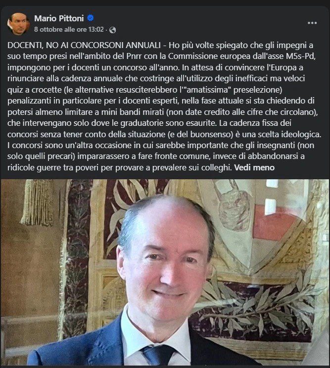 Mini-concorsi docenti: il post di Pittoni
